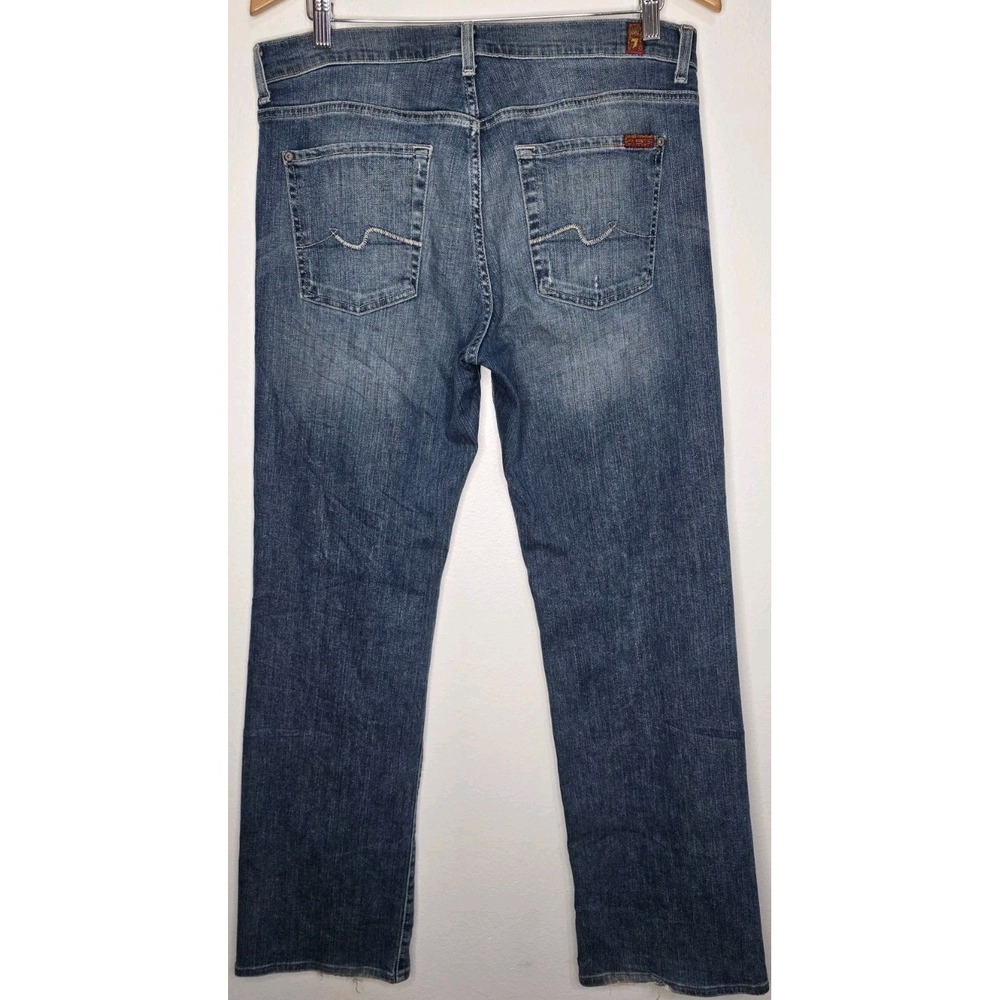 7 For All Mankind Relaxed Jeans Men 32x32 Straight Leg Med Wash Casual Zip Fly